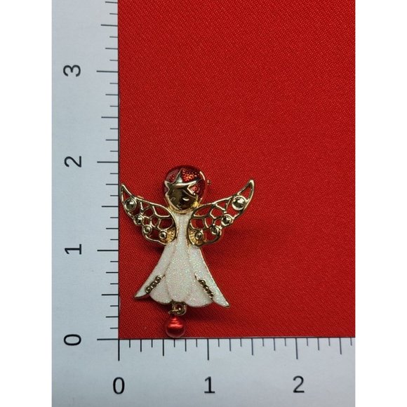 Christmas Pins/ Brooches Set of 3 Christmas Tree, Angel & Stocking Pins - Picture 11 of 12
